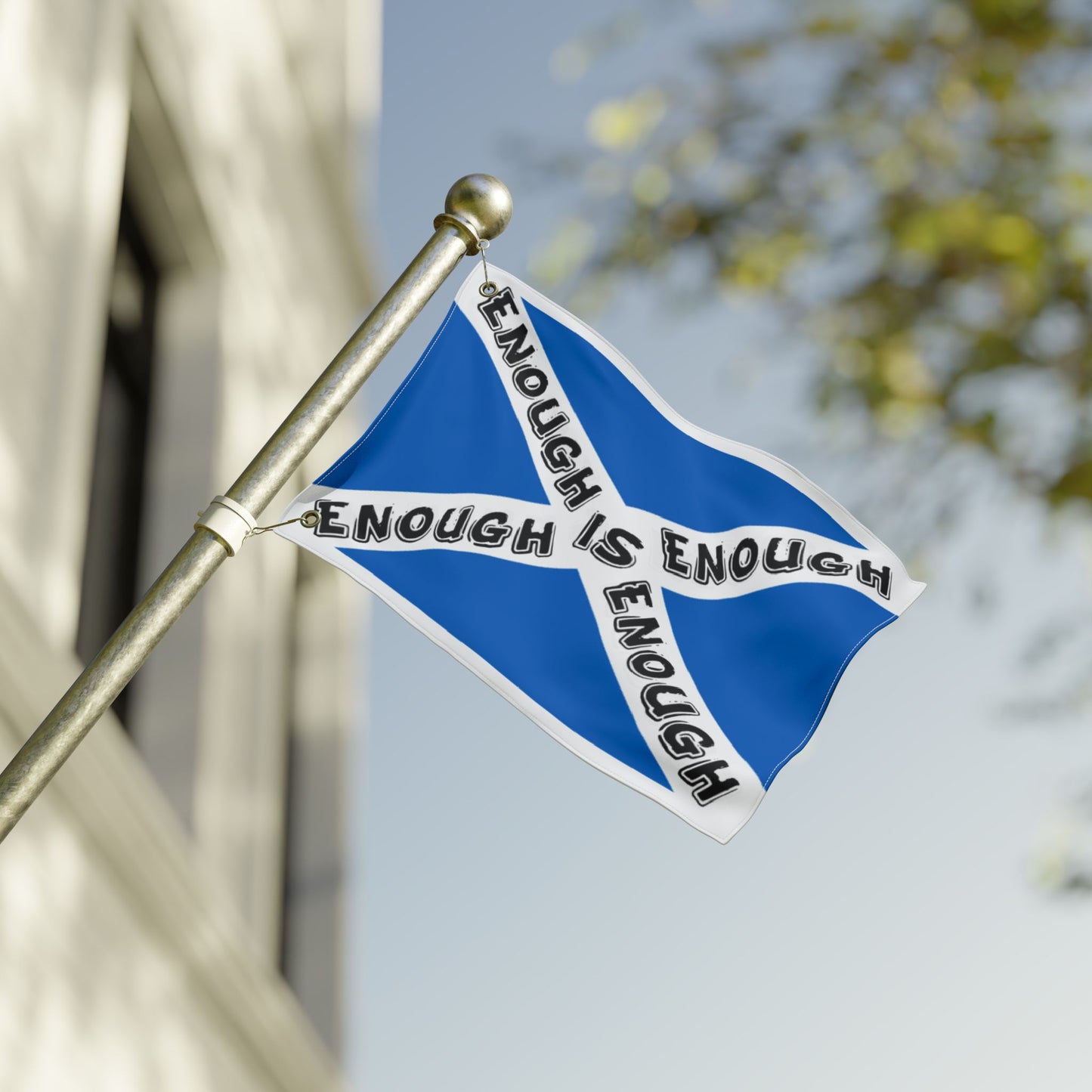 Double Sided Flag - Bold Scottish 'Enough Is \Enough'