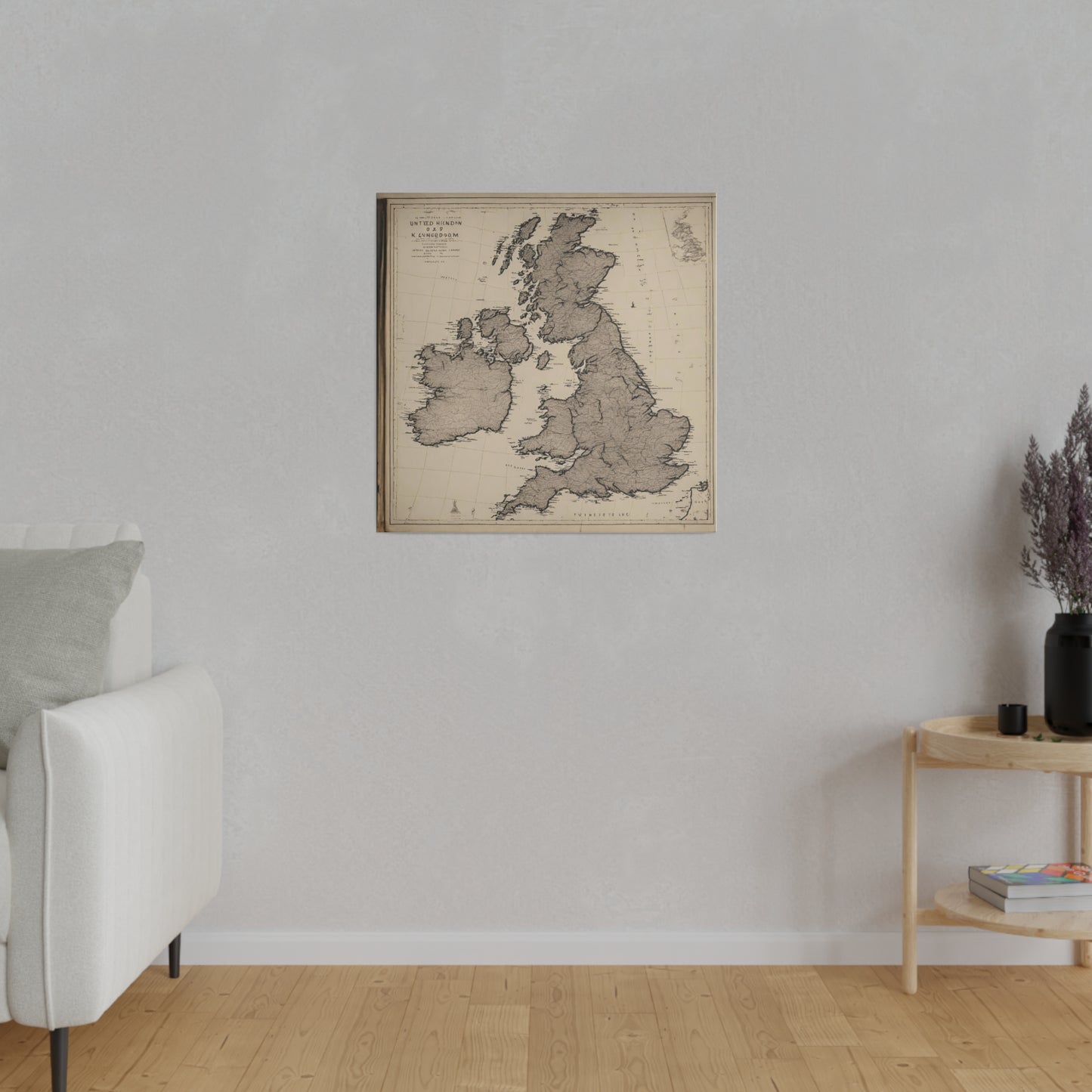 United Kingdom Map Canvas