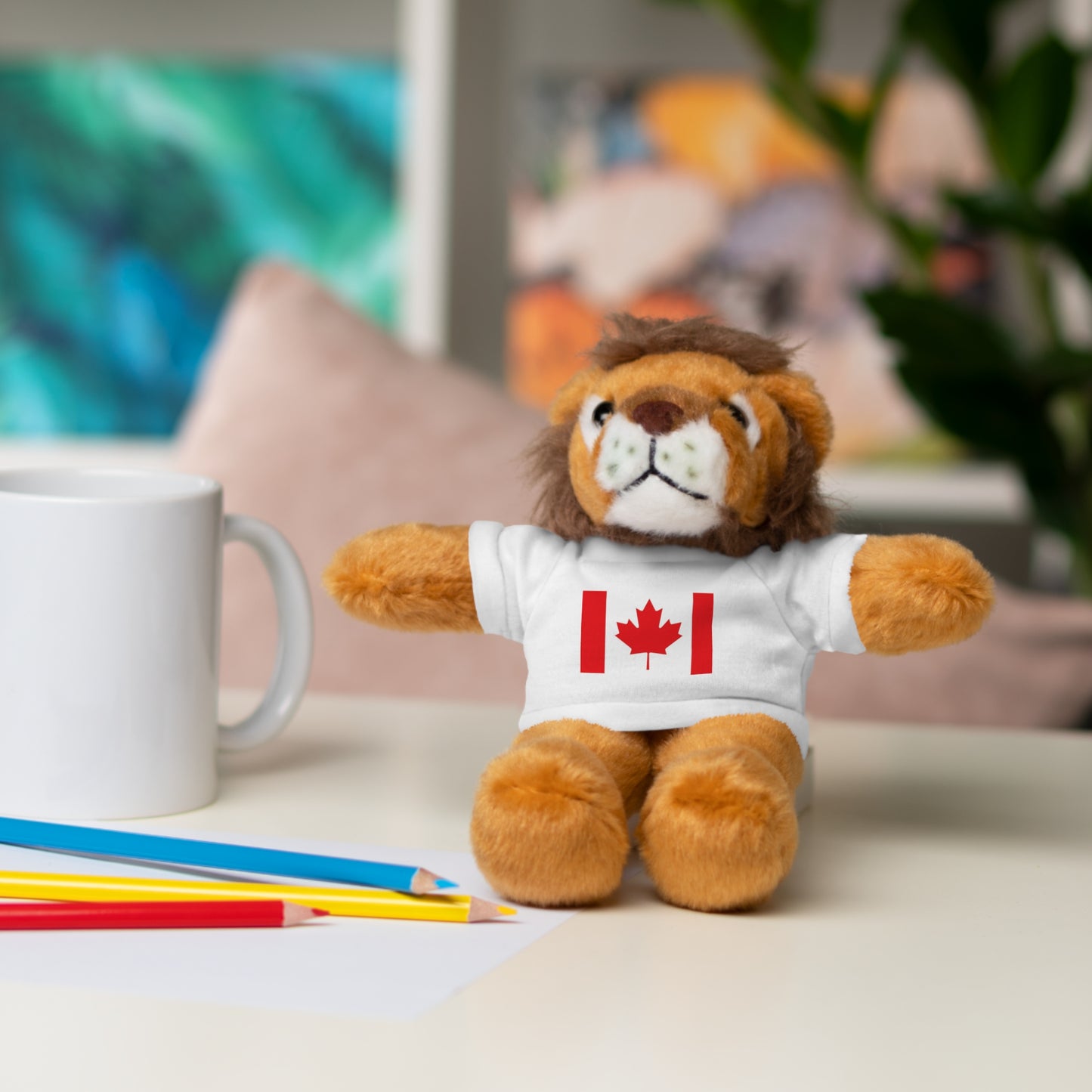 Canada Flag - Stuffed Animals with Tee