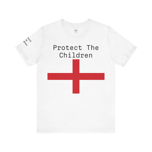 Protect The Children (Protect The Children Right Only Sleeve) Unisex Jersey Short Sleeve Tee