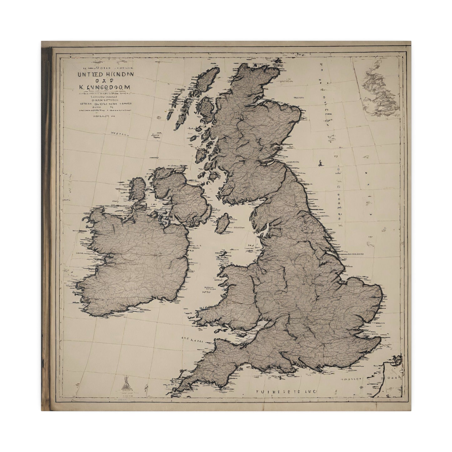 United Kingdom Map Canvas