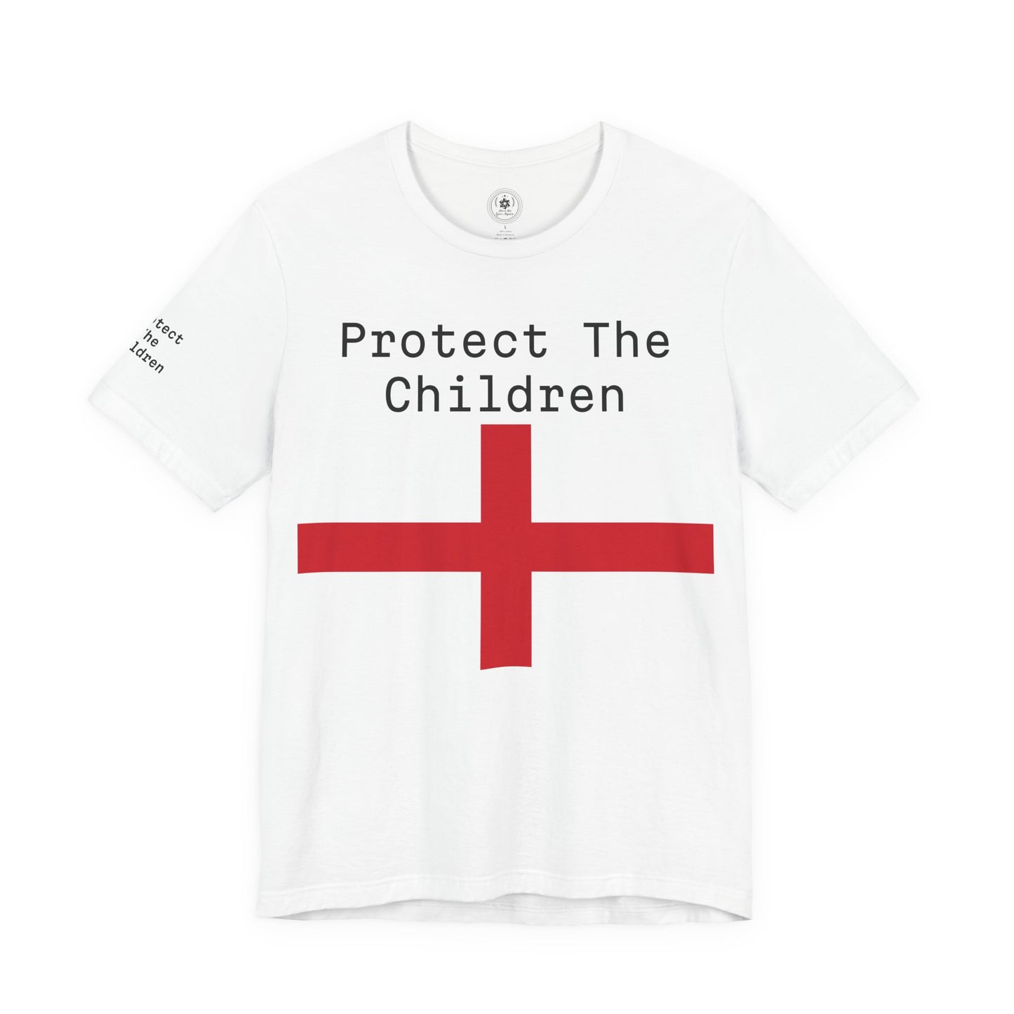 Protect The Children (Protect The Children Right Only Sleeve) Unisex Jersey Short Sleeve Tee