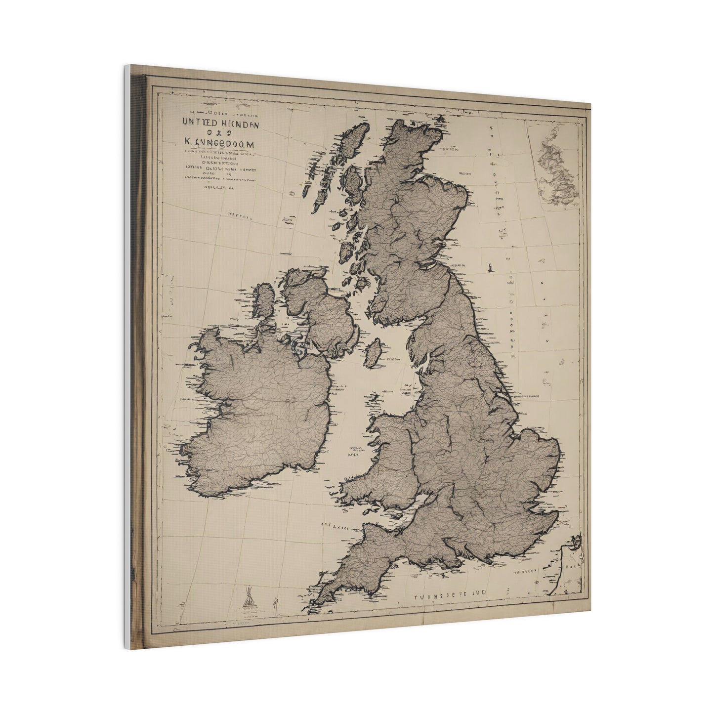 United Kingdom Map Canvas