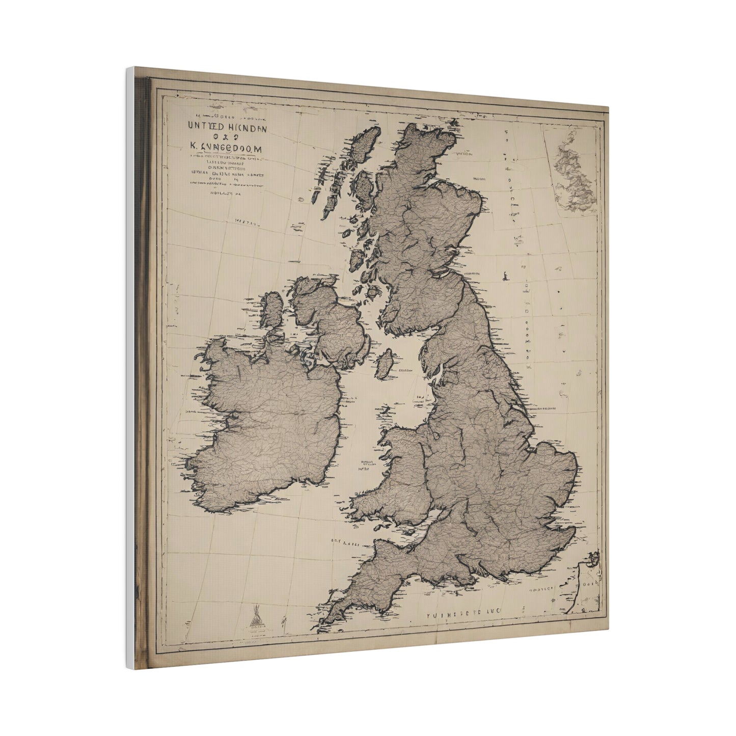 United Kingdom Map Canvas