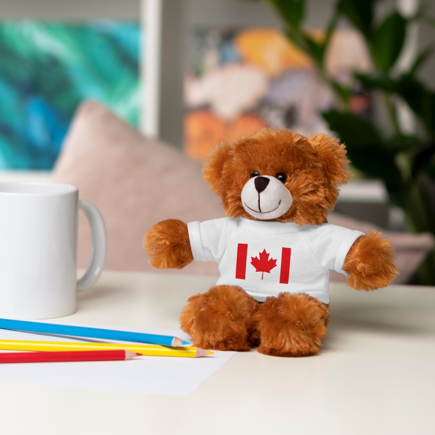 Canada Flag - Stuffed Animals with Tee