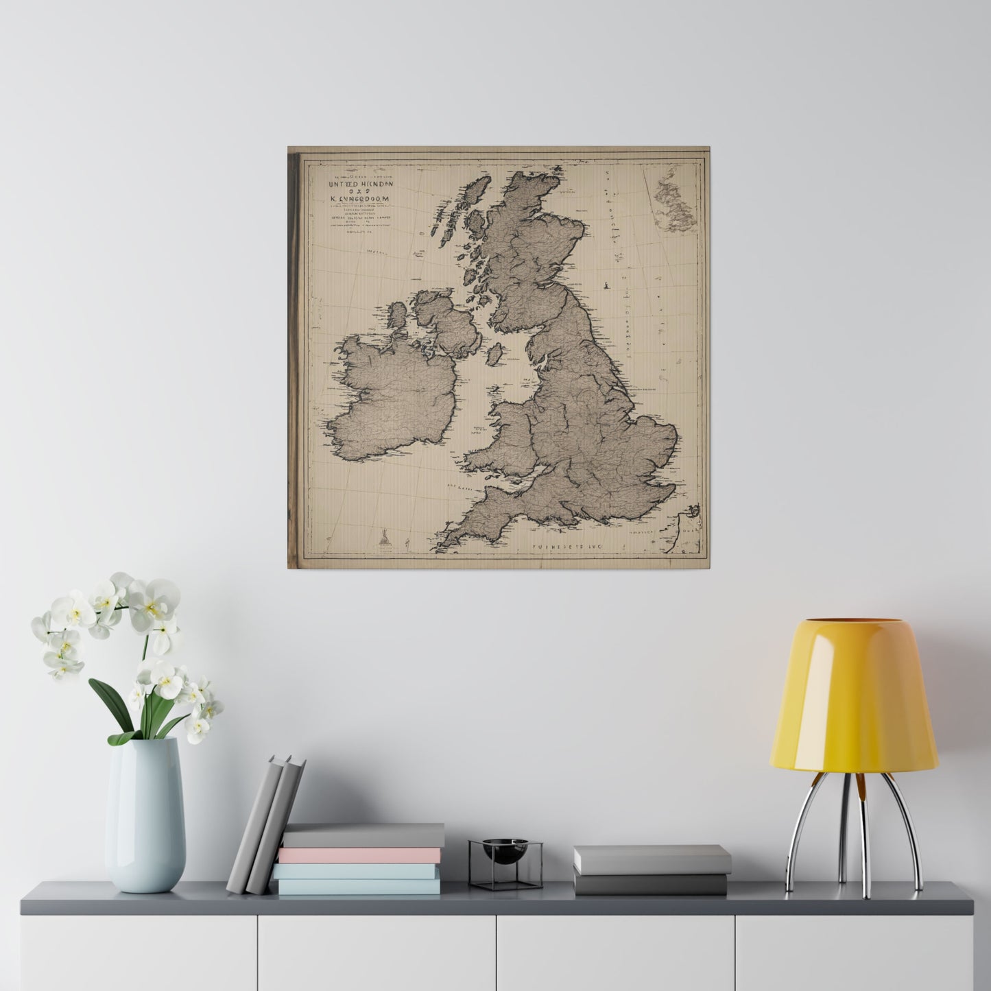 United Kingdom Map Canvas