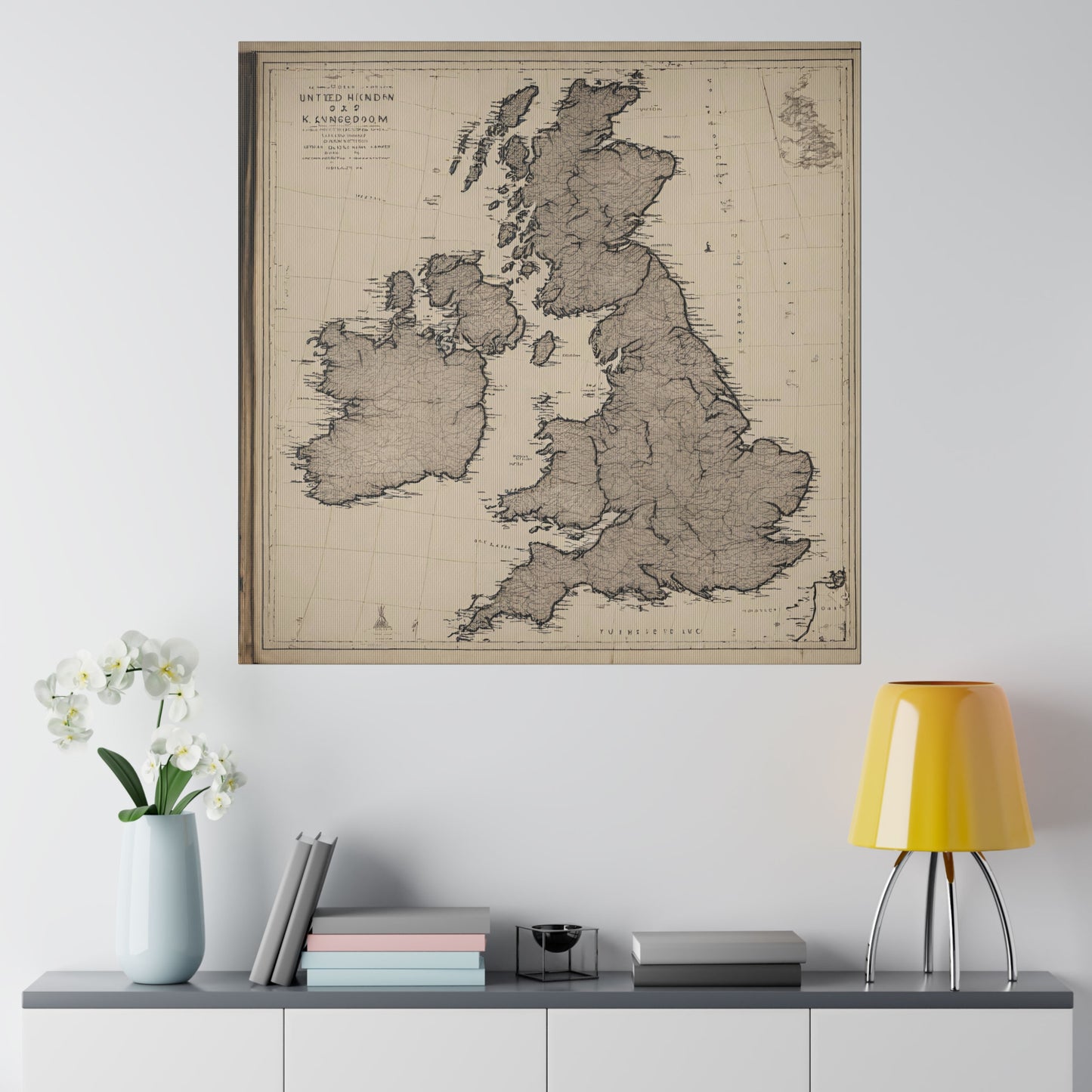 United Kingdom Map Canvas