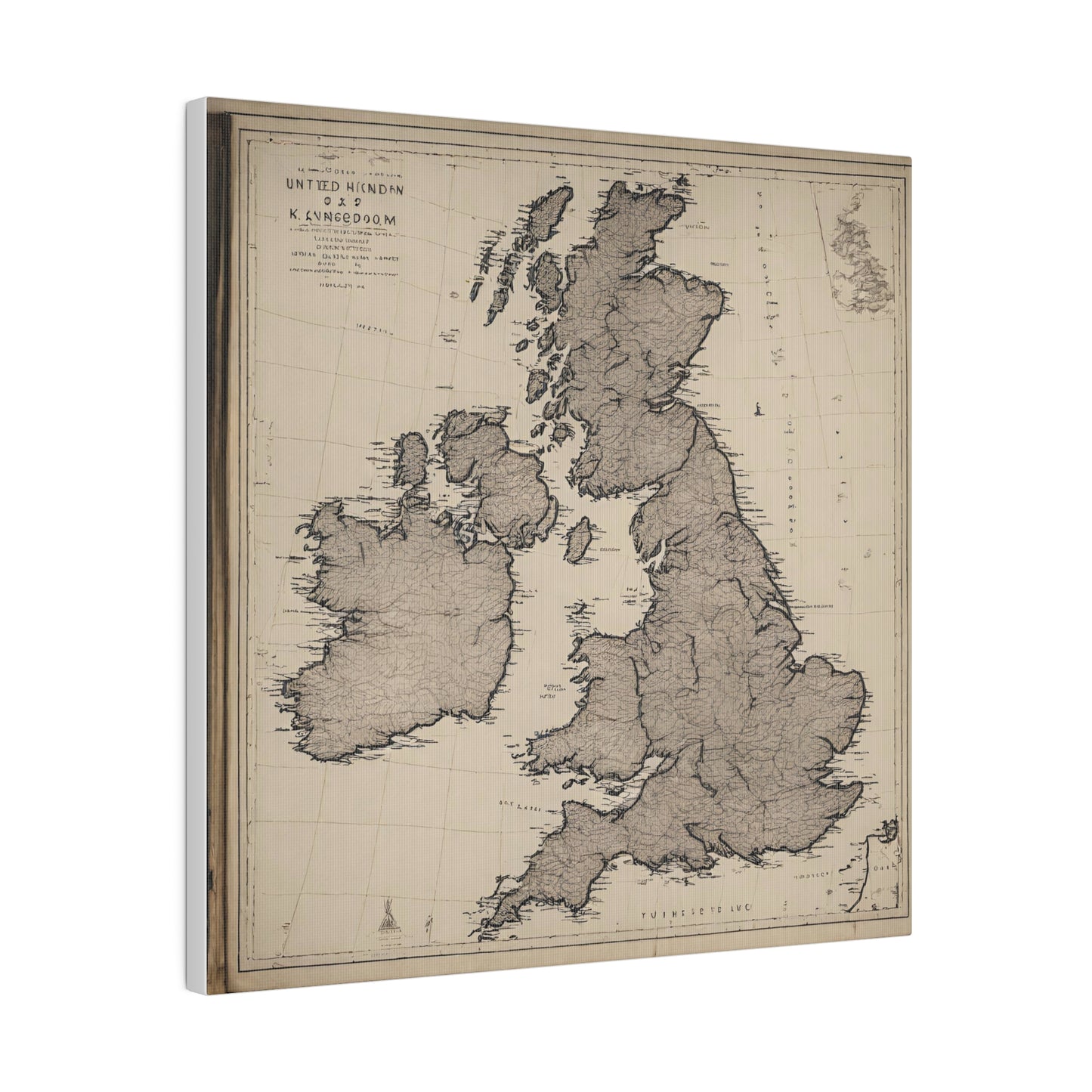 United Kingdom Map Canvas