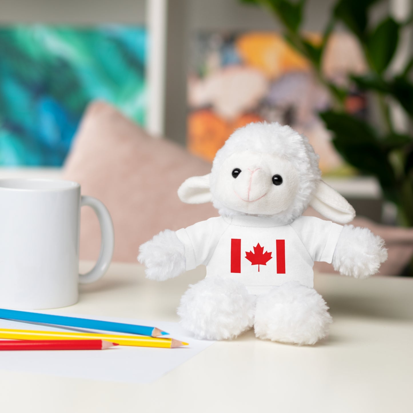 Canada Flag - Stuffed Animals with Tee