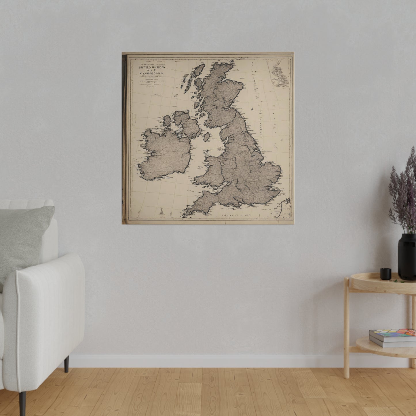 United Kingdom Map Canvas